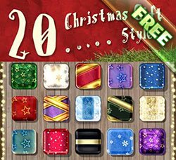 PS图层样式：20 Christmas Gift Styles